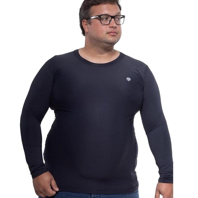 Kit 2 Camisa Masculina Térmica Plus Size Proteção Uv50 Manga Longa
