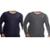 Kit 2 Camisa Masculina Térmica Plus Size Proteção Uv50 Manga Longa - Preto+Cinza