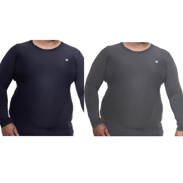 Kit 2 Camisa Masculina Térmica Plus Size Proteção Uv50 Manga Longa