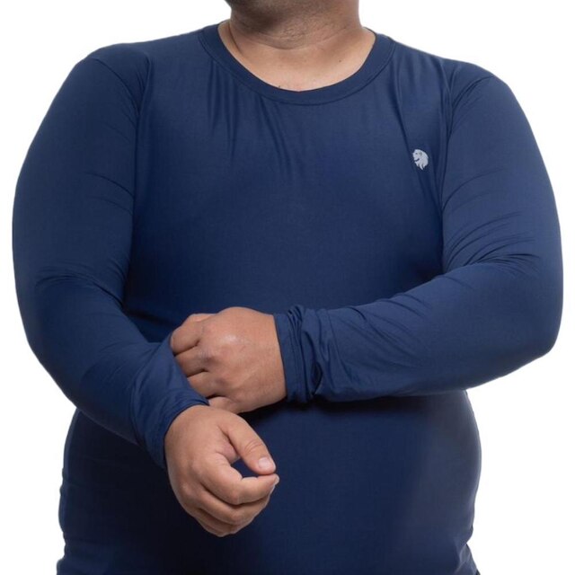 Kit 2 Camisa Masculina Térmica Plus Size Proteção Uv50 Manga Longa