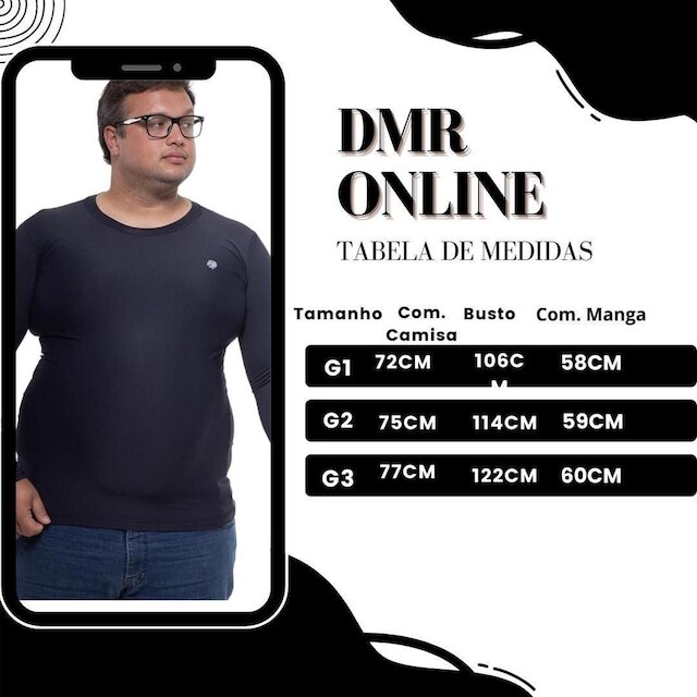 Kit 2 Camisa Masculina Térmica Plus Size Proteção Uv50 Manga Longa