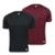 Kit 2 Camisa Térmica Masculina Proteção Solar Segunda Pele Uv - Preto+Vermelho
