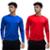Kit 2 Camisa Térmica Uv50+ Masculina Segunda Pele Proteção Solar - Azul+Vermelho