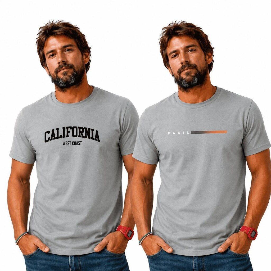 Kit 2 Camisas Algodao California Milano Paris Comfort Premium