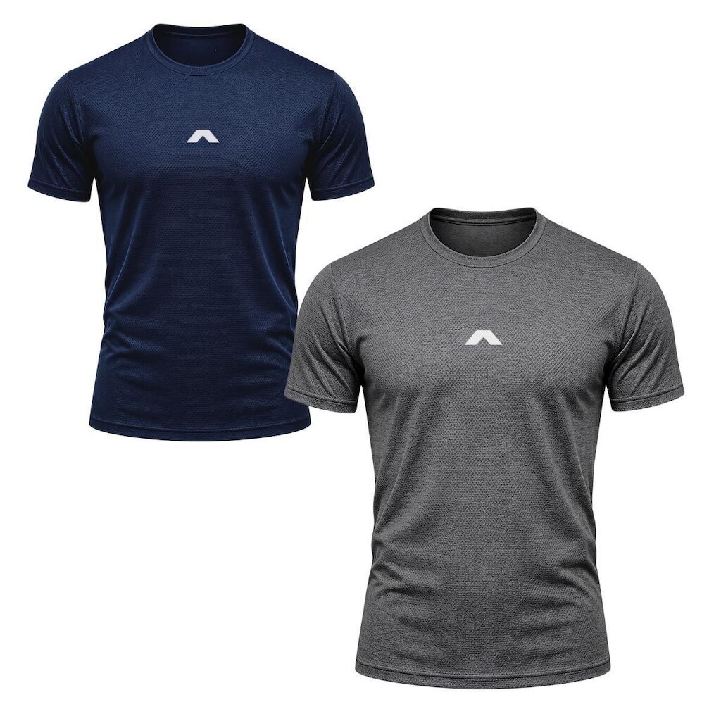 Kit 2 Camisas Dry Masculina Esportiva Dagg Leve Respirável para Treino e Academia