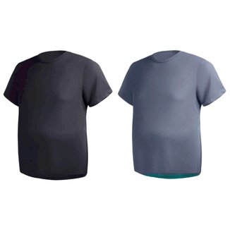 Kit 2 Camisas Masculina Manga Curta Plus Size Malha Fria cor:;Tamanho:G3