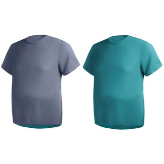 Kit 2 Camisas Masculina Manga Curta Plus Size Malha Fria cor:;Tamanho:G3
