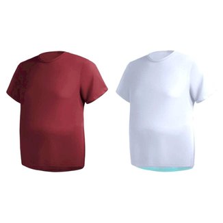 Kit 2 Camisas Masculina Manga Curta Plus Size Malha Fria cor:;Tamanho:G3