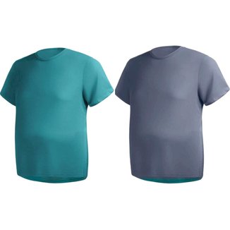 Kit 2 Camisas Masculina Manga Curta Plus Size Malha Fria cor:;Tamanho:G4