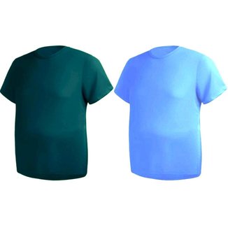 Kit 2 Camisas Masculina Manga Curta Plus Size Malha Fria cor:;Tamanho:G4