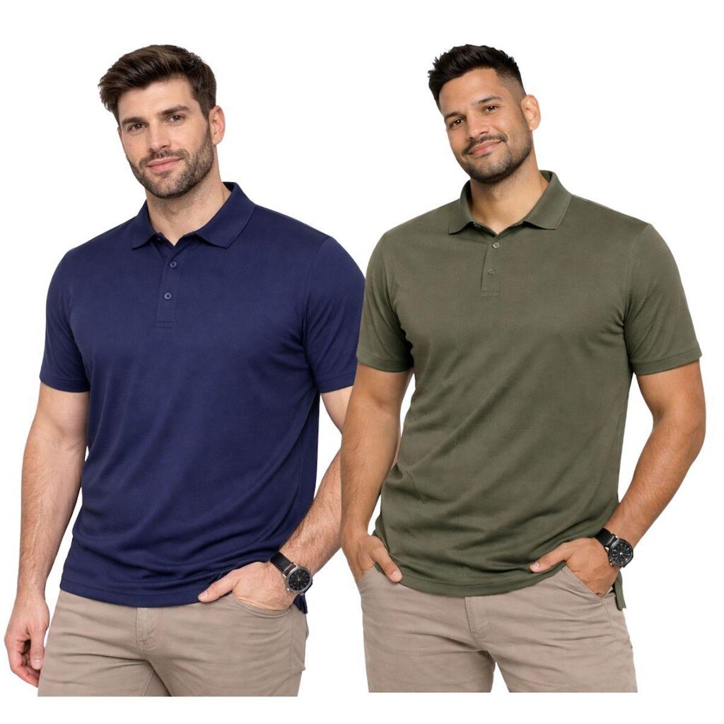 Kit 2 Camisas Polo  Poliamida Premium
