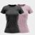 Kit 2 Camisas Proteção Solar Manga Curta Feminina Blusa Térmica - Preto
