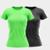 Kit 2 Camisas Proteção Solar Manga Curta Feminina Blusa Térmica - Verde Limão