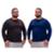 Kit 2 Camisas Térmica Masculina Plus Size Uv50+ Segunda Pele Proteção Solar - Preto+Azul claro