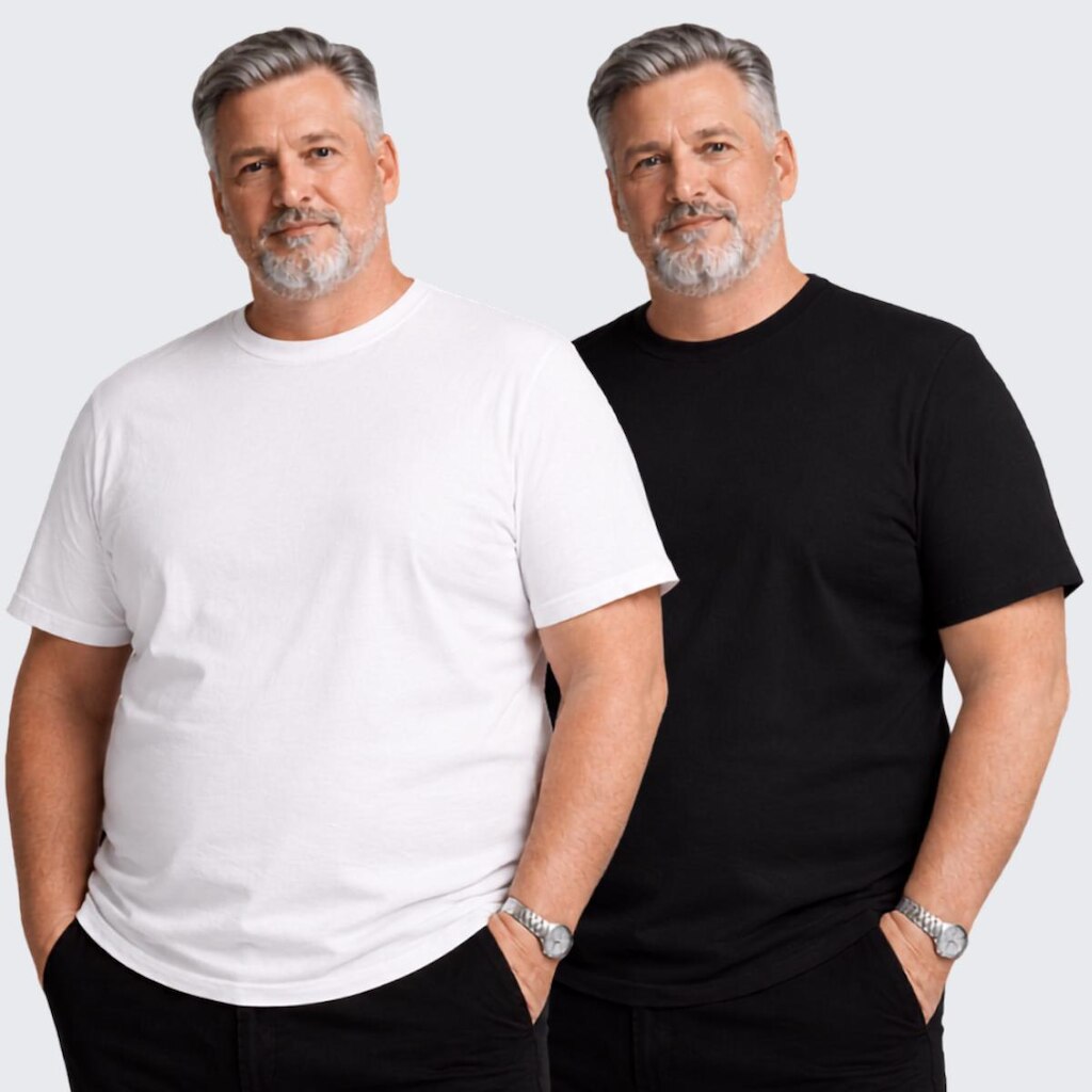 Kit 2 Camiseta Básica Masculina Plus Size Algodão