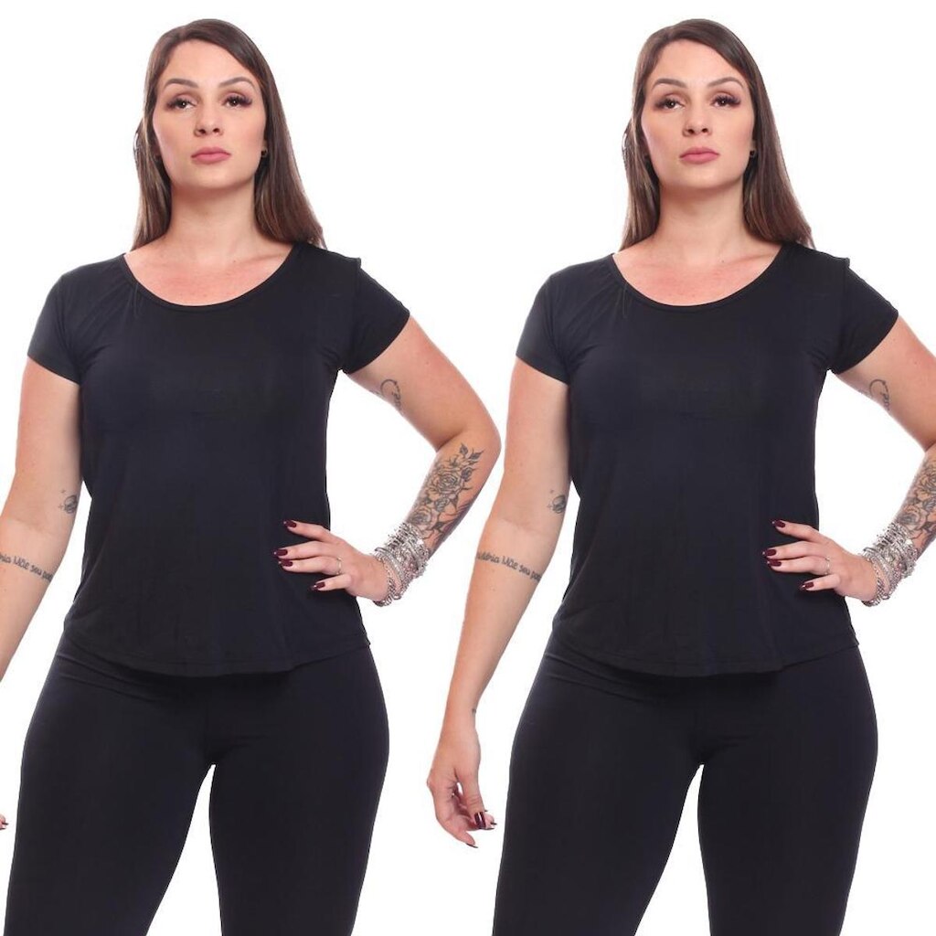 Kit 2 Camiseta Feminina Dry Manga Curta Baby Look Tshirt Academia Treino Esporte Camisetas
