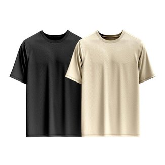 Kit 2 Camiseta Lisa Masculina Camisa Basica 100% Algodão