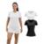 Kit 2 Camiseta Manga Curta Dry Fitness Academia - Branco+Preto