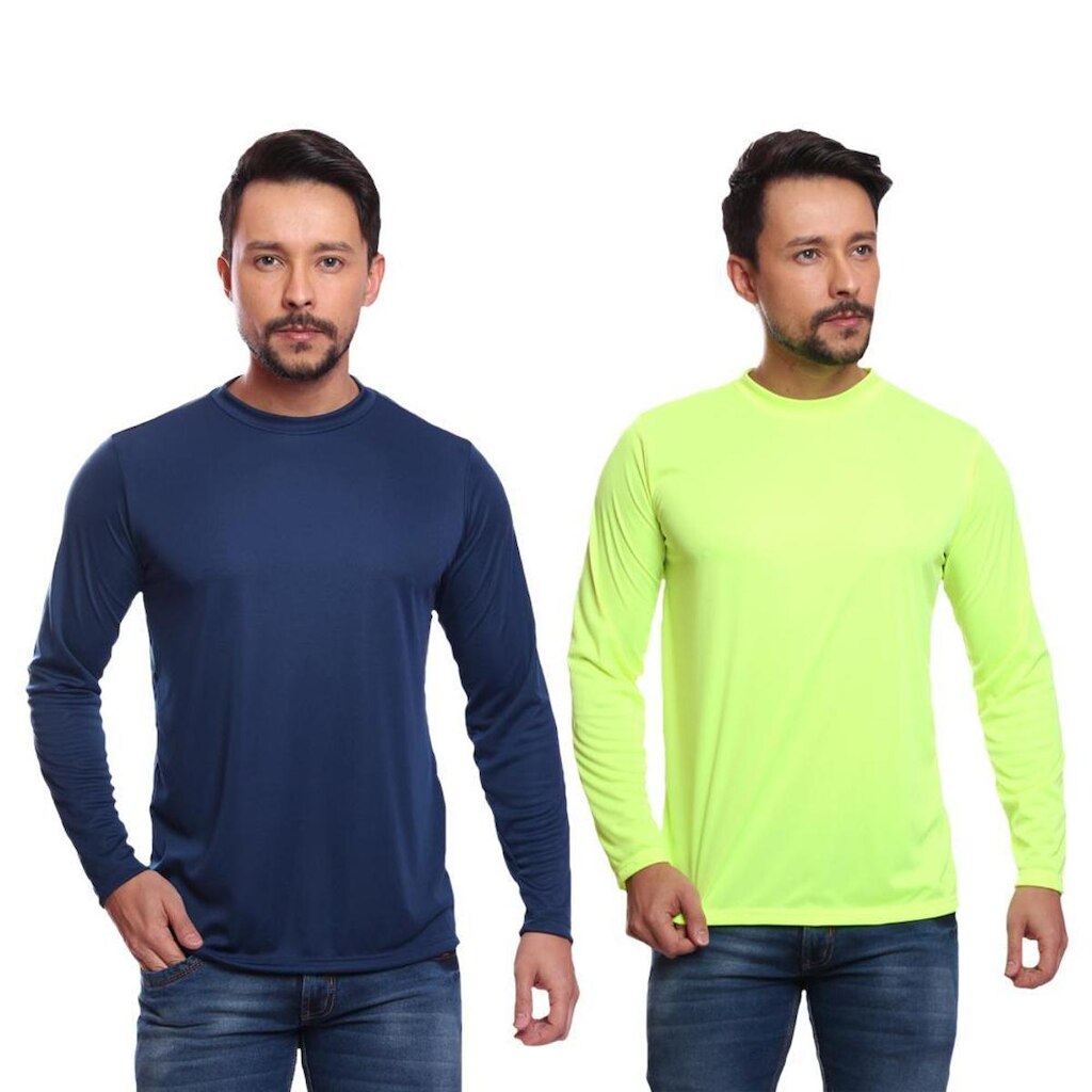Kit 2 Camiseta Masculina Manga Longa Proteção Solar UV 50