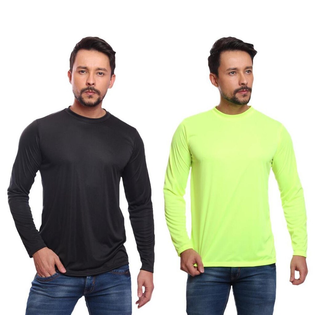 Kit 2 Camiseta Masculina Manga Longa Proteção Solar UV 50