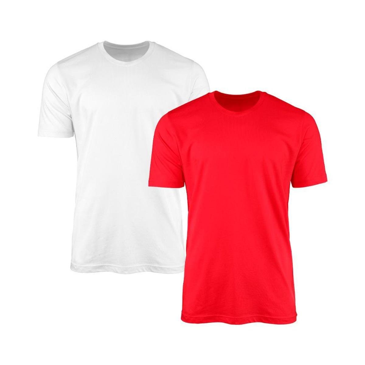 Kit 2 Camisetas AMGK Masculina Lisa Básica 100% Algodão Menor preço em Kit 2 Camisetas AMGK Masculina Lisa Básica 100% Algodão
