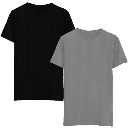 Kit 2 Camisetas Básica Masculina Camisa Moderna Confortável