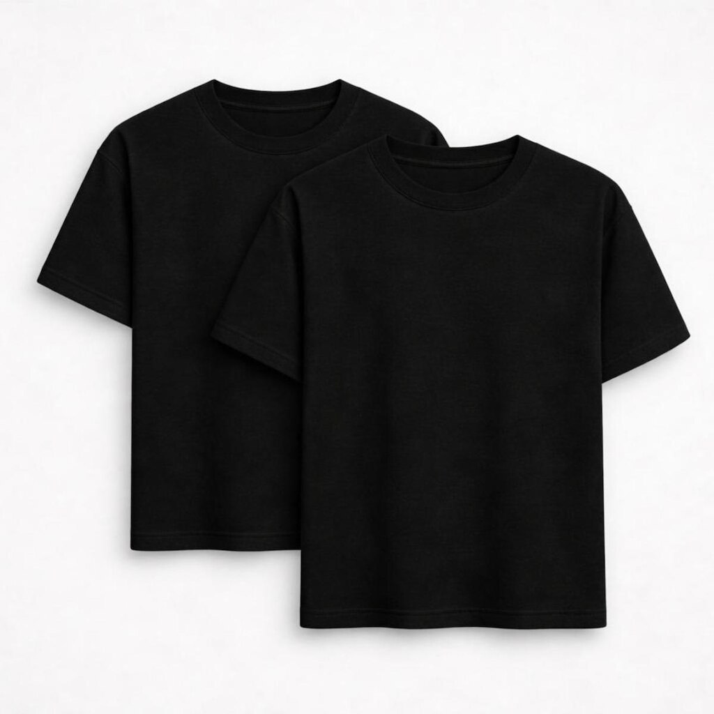 Kit 2 Camisetas Básicas Masculina Algodão Lisa Camisa Premium Original