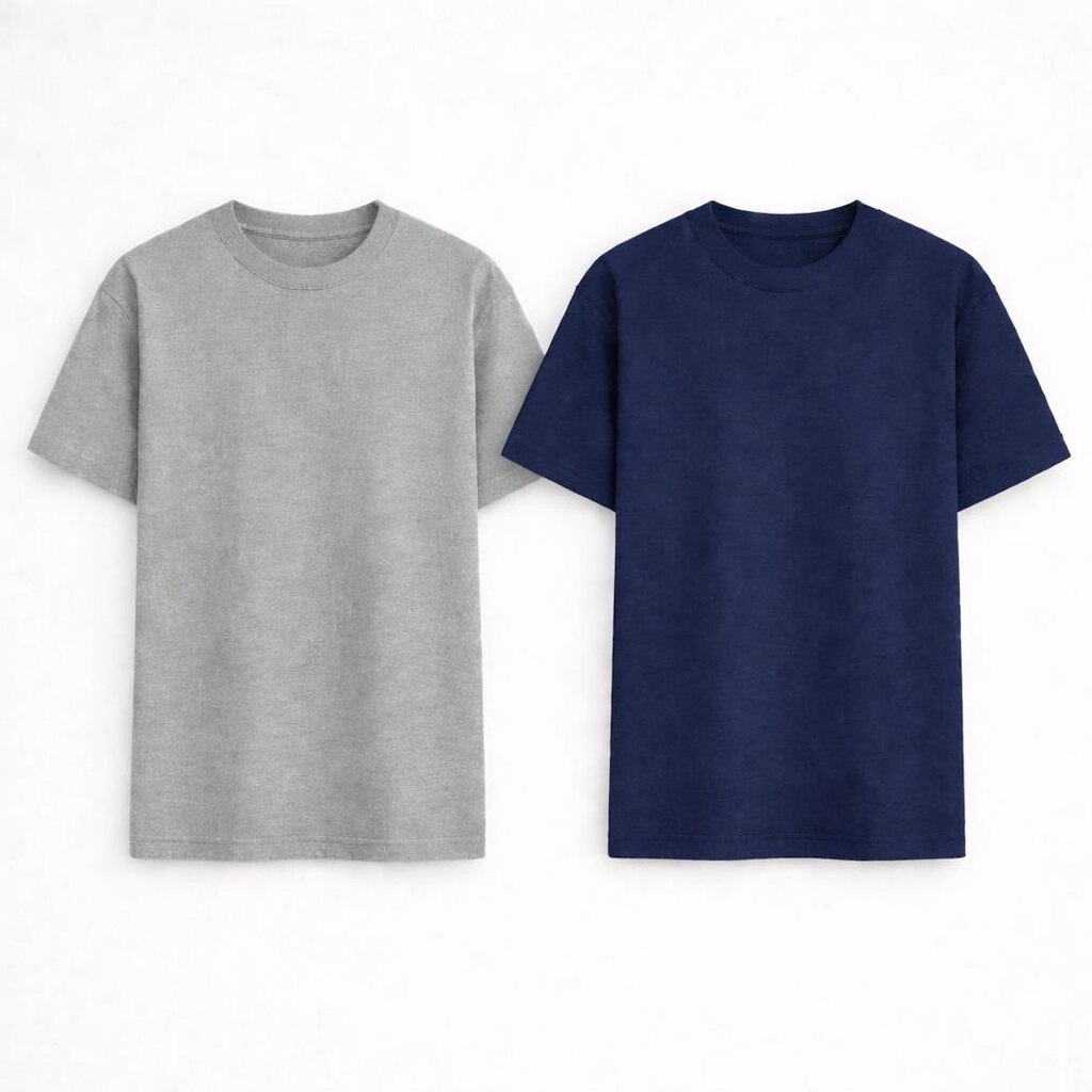 Kit 2 Camisetas Básicas Masculina Algodão Lisa Camisa Premium Original