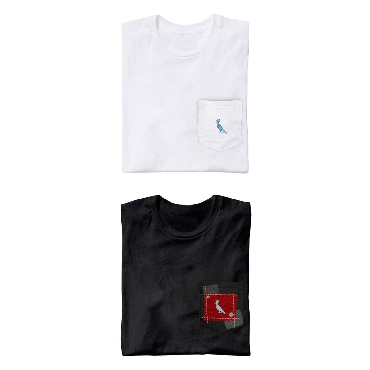 Kit 2 Camisetas Bolso Pica Pau Xadrez E Retalho Reserva Mini Menor preço em Kit 2 Camisetas Bolso Pica Pau Xadrez E Retalho Reserva Mini