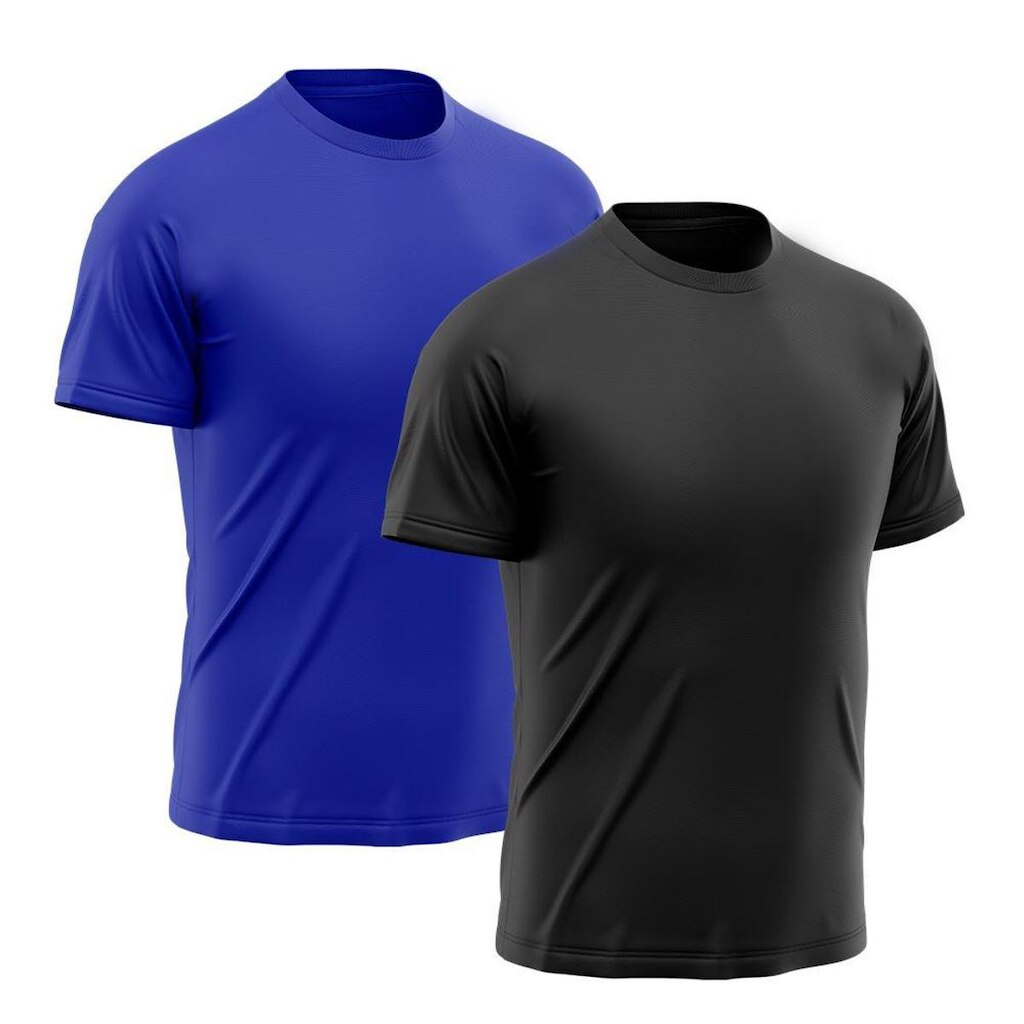 Kit 2 Camisetas de Academia- Azul+Preta