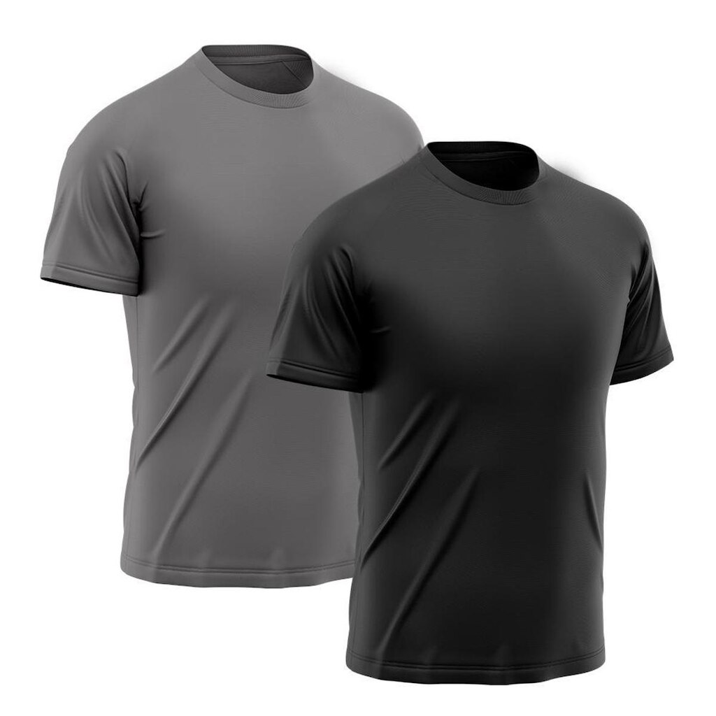 Kit 2 Camisetas de Academia- Cinza+Preta