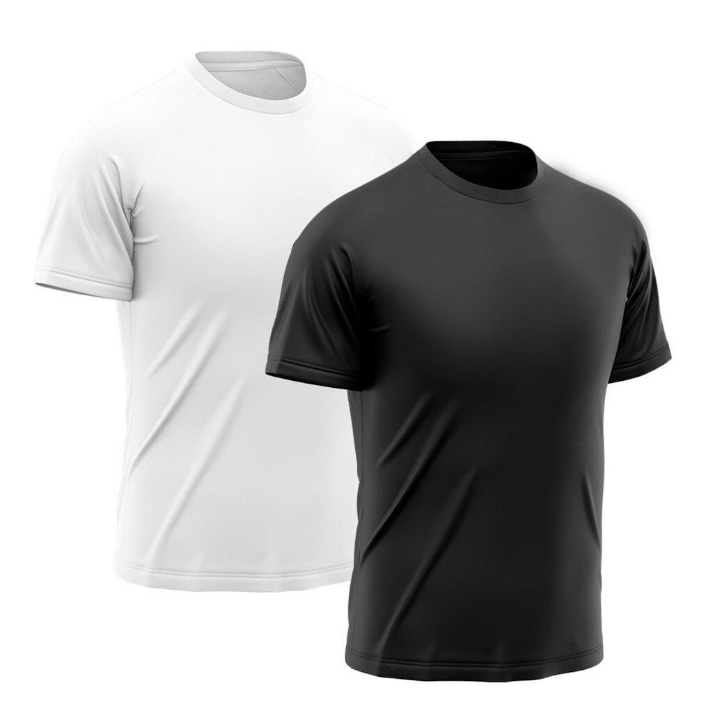 Kit 2 Camisetas de Academia- Preta+Branca