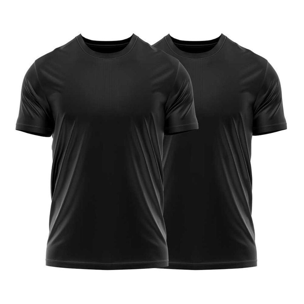 Kit 2 Camisetas Dry Uv Masculina Blusa Camisa Fitness Academia Basica Lisa