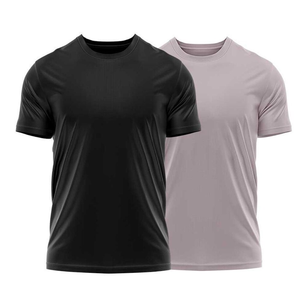 Kit 2 Camisetas Dry Uv Masculina Blusa Camisa Fitness Academia Basica Lisa