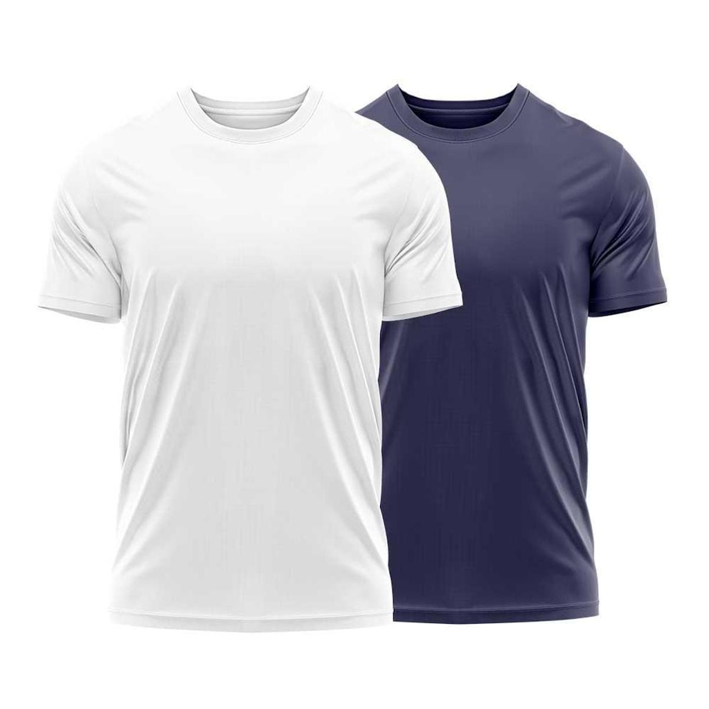 Kit 2 Camisetas Dry Uv Masculina Blusa Camisa Fitness Academia Basica Lisa