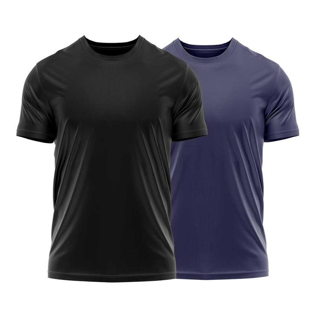Kit 2 Camisetas Dry Uv Masculina Blusa Camisa Fitness Academia Basica Lisa
