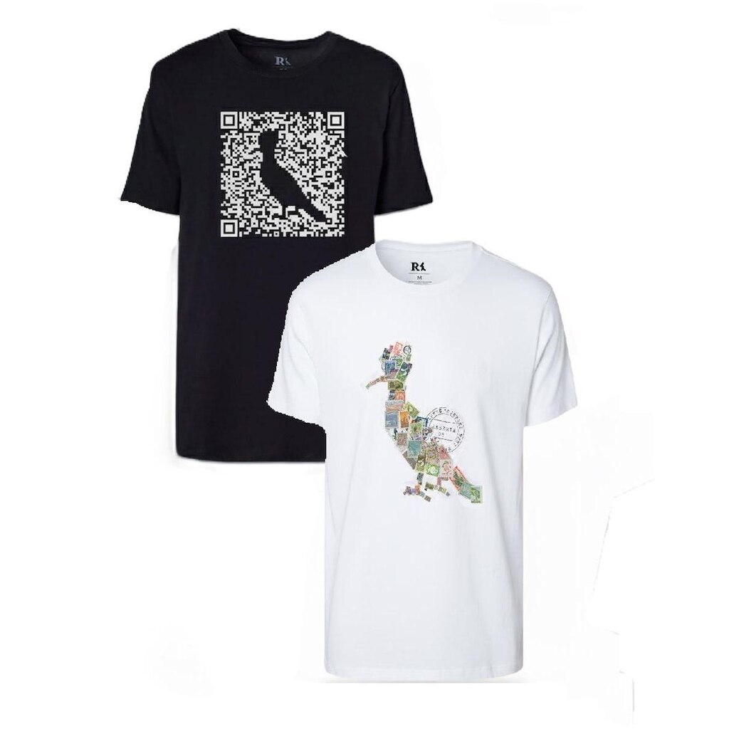 Kit 2 Camisetas Estampada Pica-Pau Selo e Greenk QrCode Reserva
