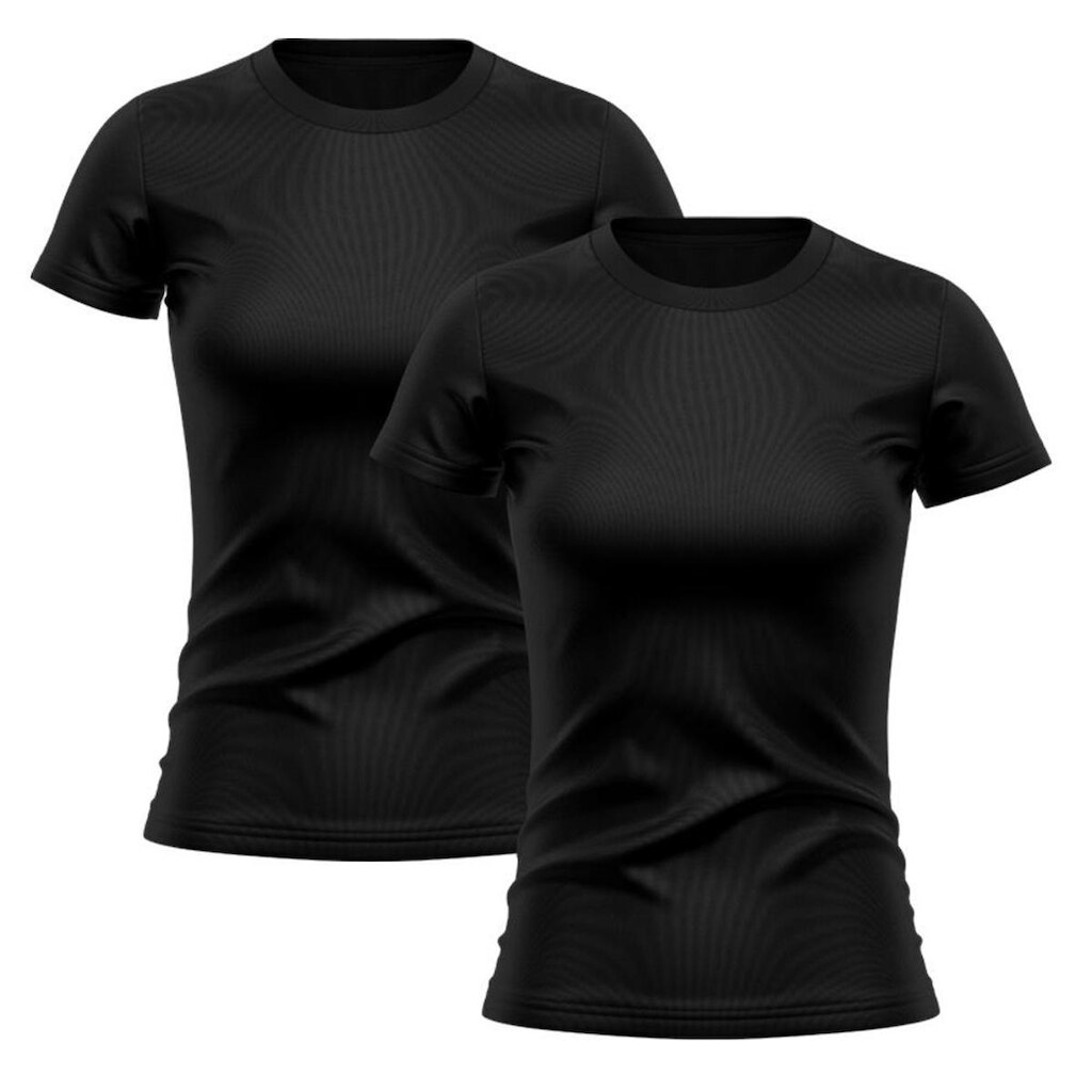 Kit 2 Camisetas Feminina Dry Proteção Solar UV Manga Curta Básica Lisa Academia Treino Fitness Blusa