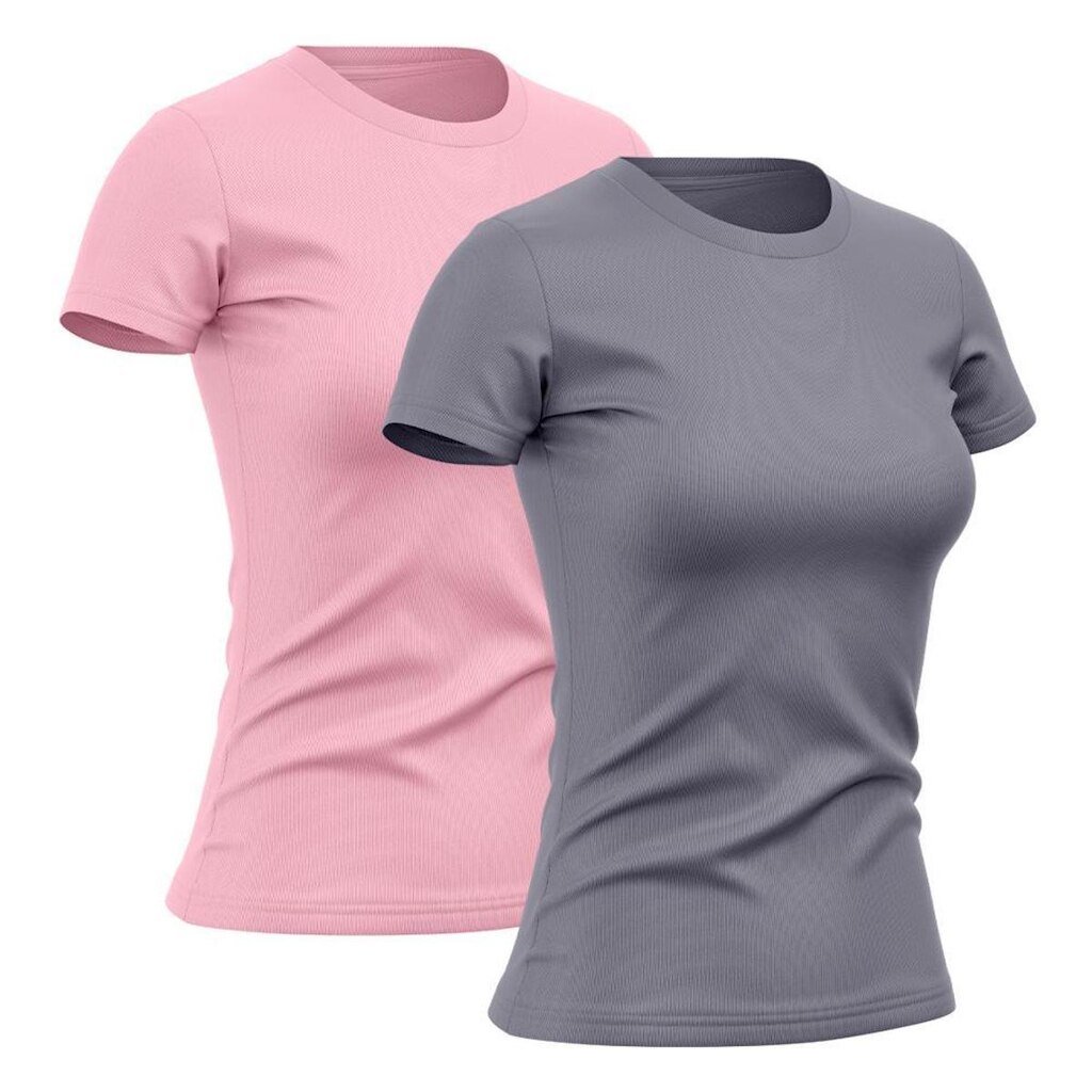 Kit 2 Camiseta Feminina Dry Básica Lisa Proteção Solar UV Térmica Camisa Blusa Camisetas
