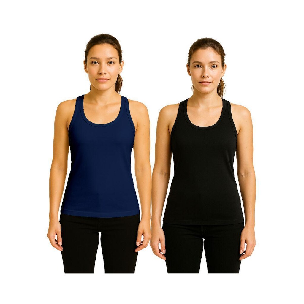 Kit 2 Camisetas Femininas FMF Regata Nadador Academia Fitness