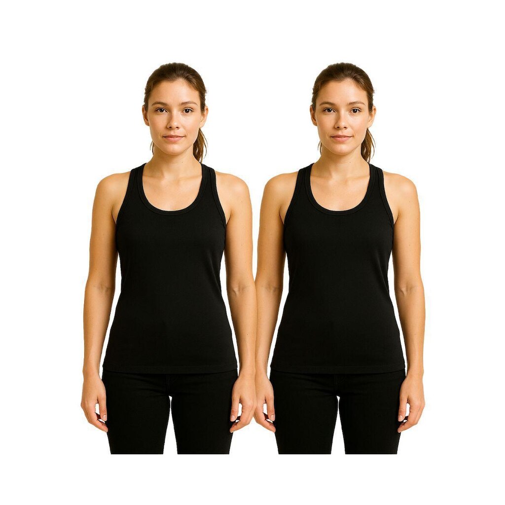 Kit 2 Camisetas Femininas FMF Regata Nadador Academia Fitness