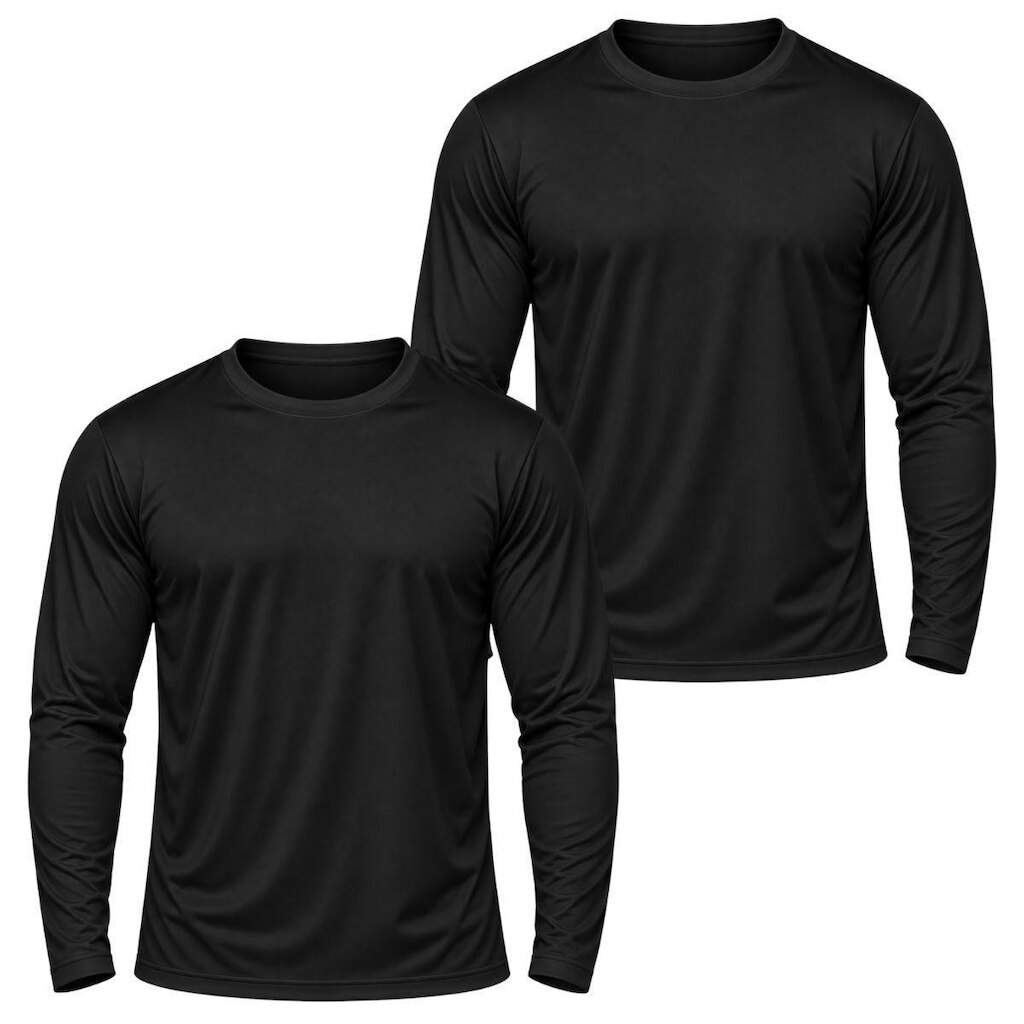 Kit 2 Camisetas Manga Longa Masculina Dry Academia Fit