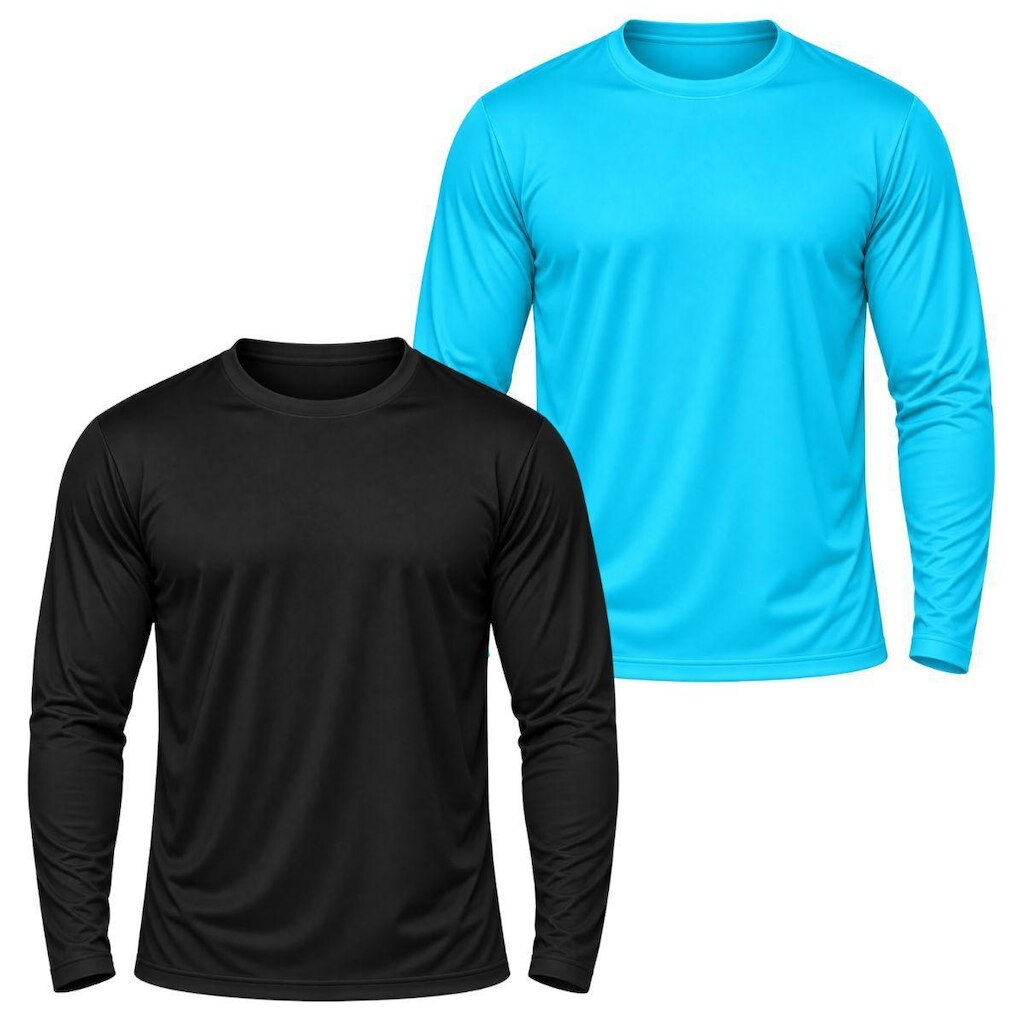Kit 2 Camisetas Manga Longa Masculina Dry Academia Fit