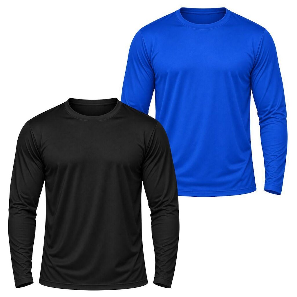 Kit 2 Camisetas Manga Longa Masculina Dry Academia Fit