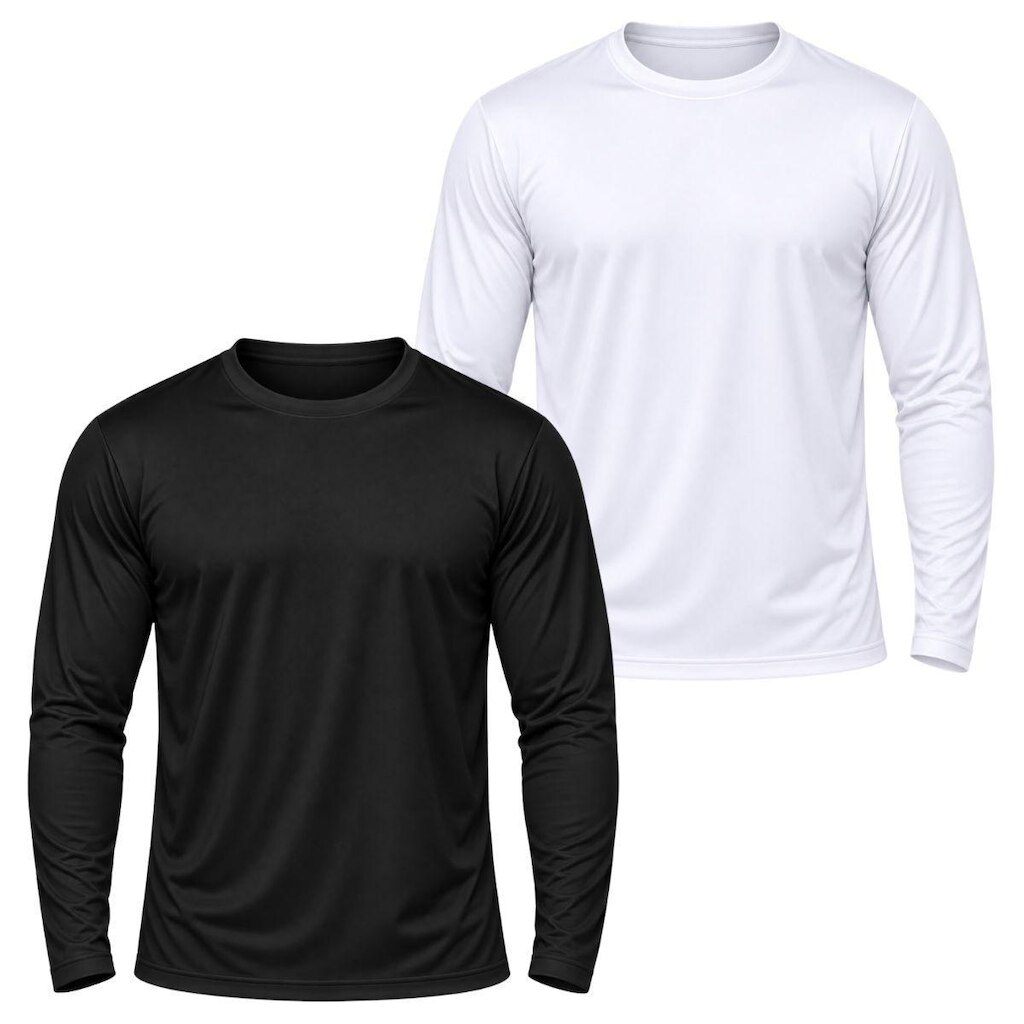 Kit 2 Camisetas Manga Longa Masculina Dry Academia Fit