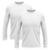Kit 2 Camisetas Manga Longa Masculina Dry Proteção Solar UV Lisa Treino Praia Corrida Bike Academia - Branco