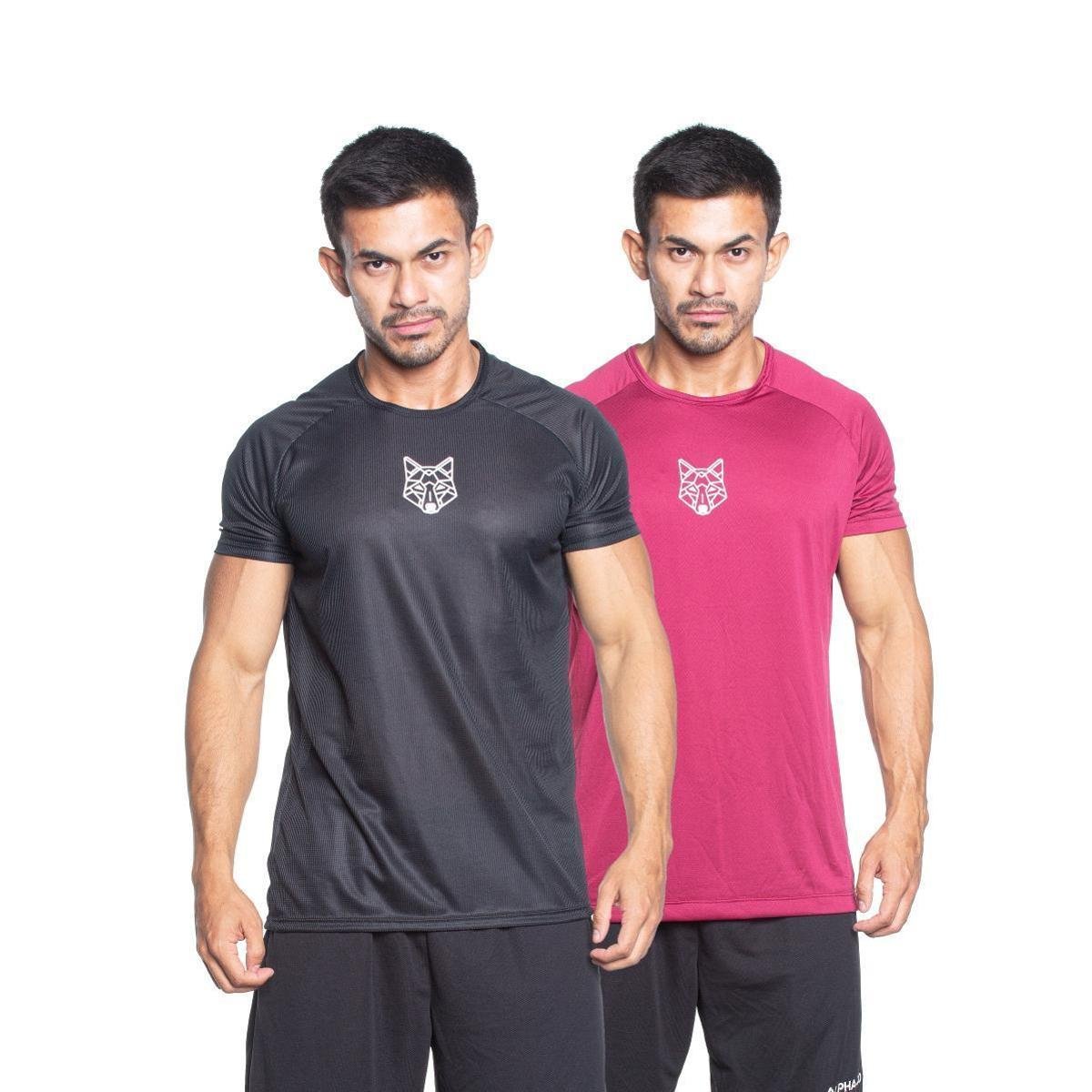 Kit 2 Camisetas Masculina Dry Fit Alpha Co Tamanho - Preto+Vinho é ruim? Kit 2 Camisetas Masculina Dry Fit Alpha Co Tamanho - Preto+Vinho é boa?
