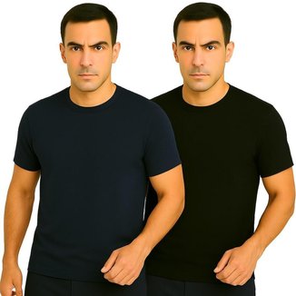 Kit 2 Camisetas Masculina Para Academia Corrida Caminhada Básica Dia A Dia Alta Qualidade