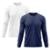 Kit 2 Camisetas Masculinas Manga Longa Segunda Pele Proteção Solar UV Térmica Dry Praia Academia - Azul+Branco