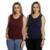 Kit 2 Camisetas Regata Algodão Premium Feminina TM006-K2 - Azul
